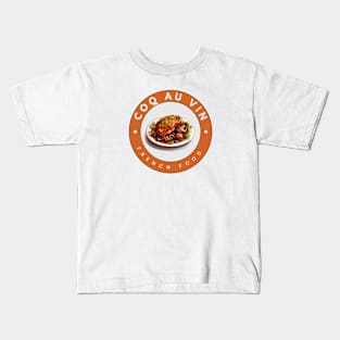 Coq au vin | French cuisine | Traditional Food Kids T-Shirt